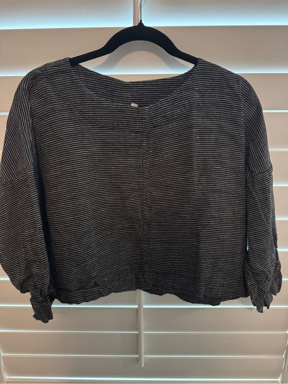 Beyond Nine Lily Top in Black and White Stripe